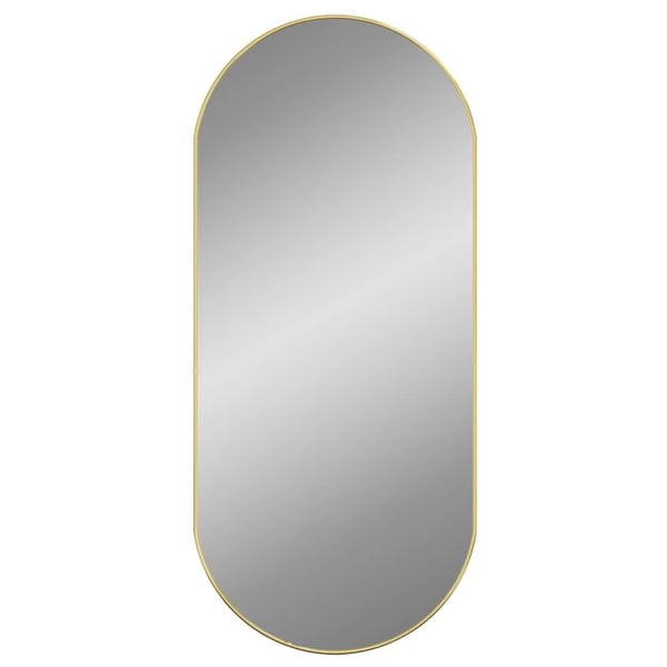 vidaXL Veggspeil gull 100x45 cm oval