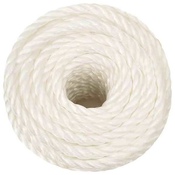 vidaXL Arbeidstau hvit 20 mm 50 m polypropylen
