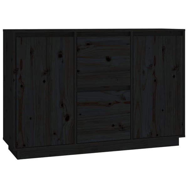 vidaXL Senkki musta 111x34x75 cm täysi mänty