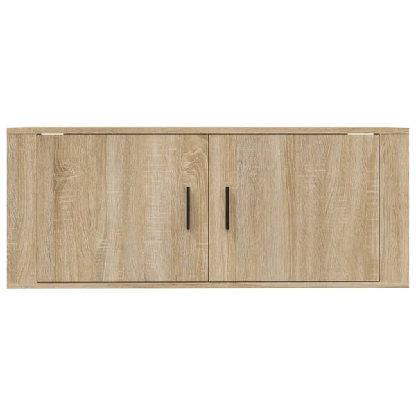 vidaXL Vegghengt TV-benk sonoma eik 100x34,5x40 cm