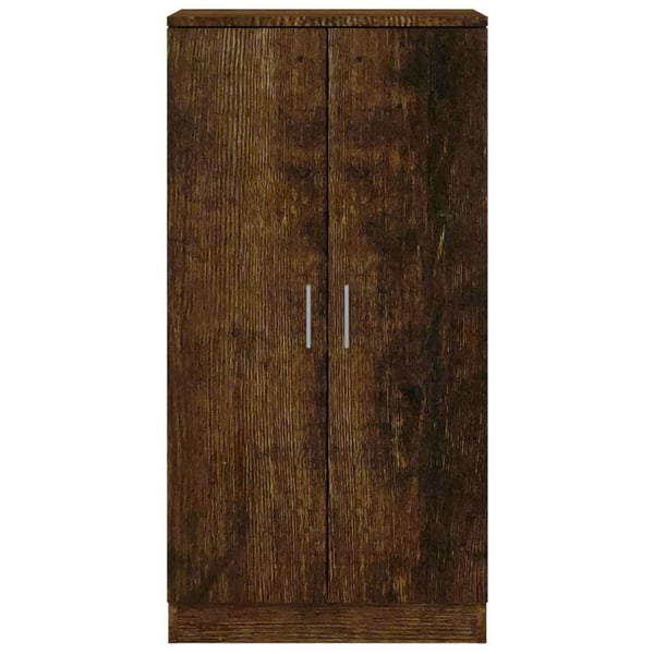 vidaXL Skoskap røkt eik 55x35x108 cm konstruert tre
