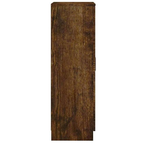 vidaXL Skoskap røkt eik 55x35x108 cm konstruert tre