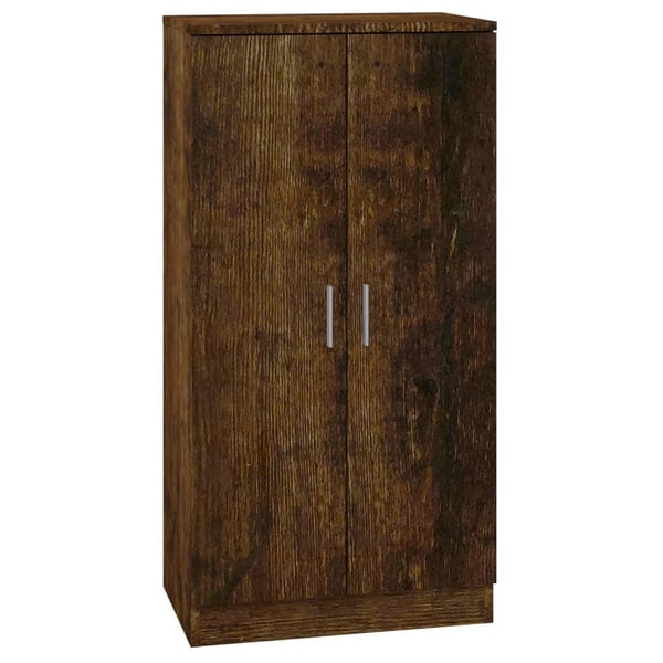 vidaXL Skoskap røkt eik 55x35x108 cm konstruert tre