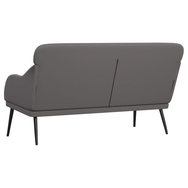 vidaXL bænk 110x76x80 cm kunstlæder grå