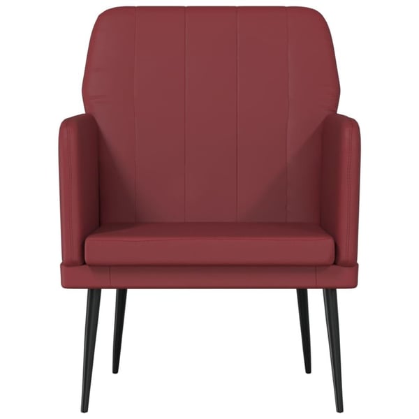 vidaXL lænestol 61x78x80 cm kunstlæder vinrød