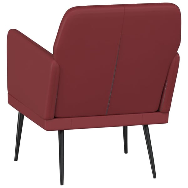 vidaXL lænestol 61x78x80 cm kunstlæder vinrød