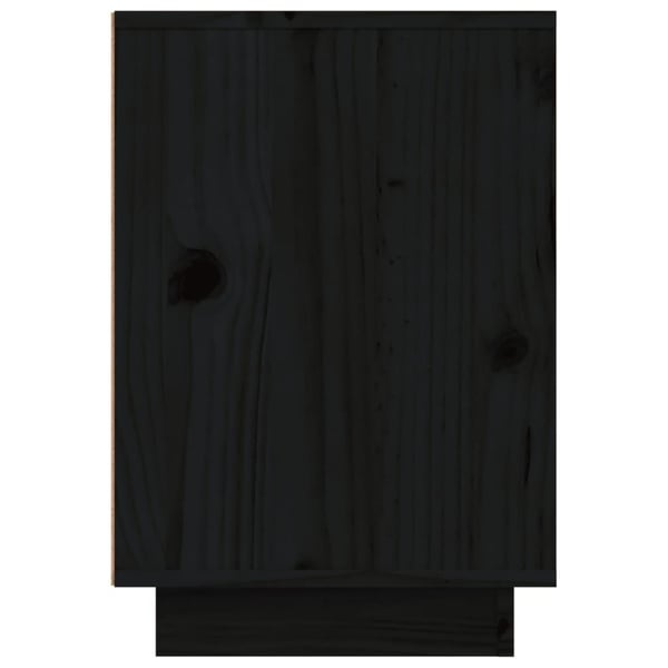 vidaXL sengeborde 2 stk. 50x34x50 cm massivt fyrretræ sort