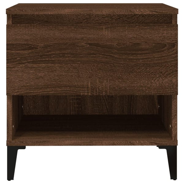 vidaXL sidebord 50x46x50 cm konstrueret træ brun egetræsfarve