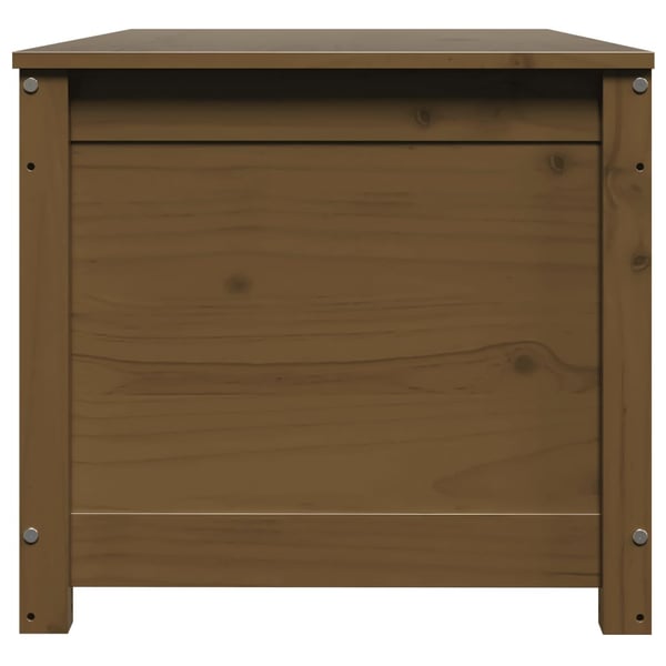 vidaXL opbevaringskasse 110x50x45,5 cm massivt fyrretræ gyldenbrun