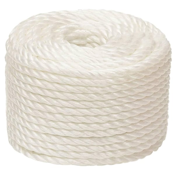 vidaXL Arbeidstau hvit 20 mm 100 m polypropylen