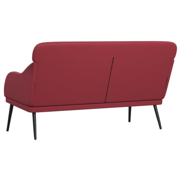 vidaXL bænk 110x76x80 cm kunstlæder vinrød