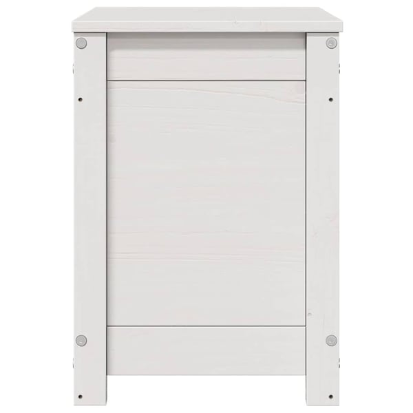 vidaXL opbevaringskasse 60x32x45,5 cm massivt fyrretræ hvid