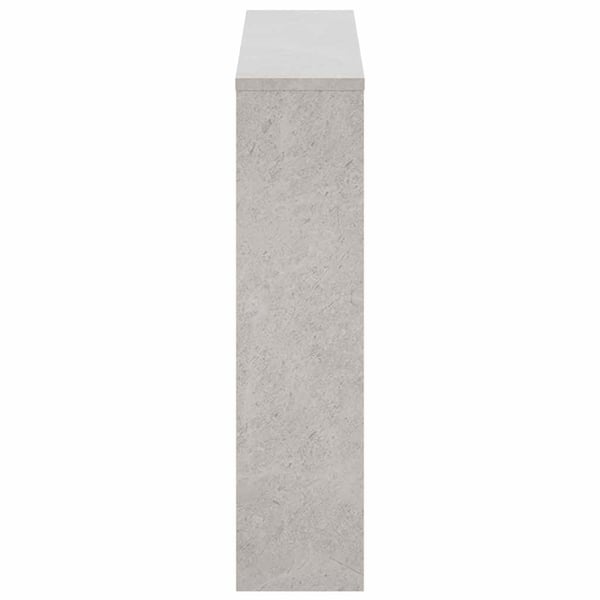 vidaXL Skoskap med speil 2 lag betonggrå 63x17x67 cm