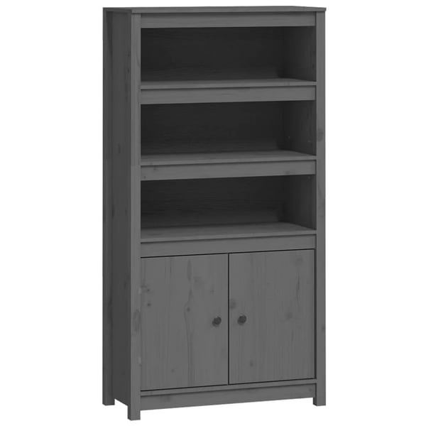 vidaXL Kaappi harmaa 80x35x154 cm täysi mänty
