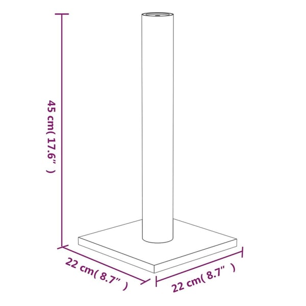 vidaXL kradsetræ 22x22x45 cm mørkegrå