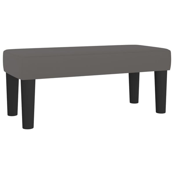 vidaXL kontinentalseng med madras 90x190 cm kunstlæder grå