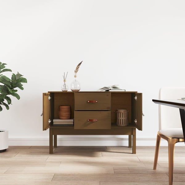 vidaXL Skjenk honningbrun 110x40x78 cm heltre furu