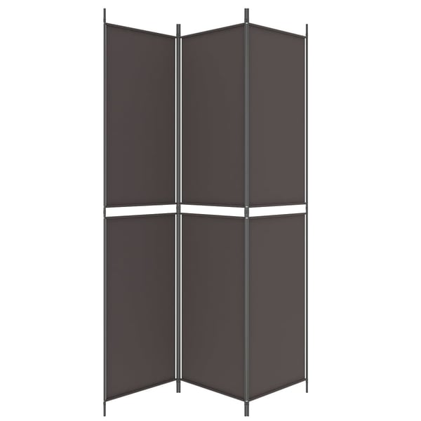 vidaXL Romdeler 3 paneler brun 150x220 cm stoff