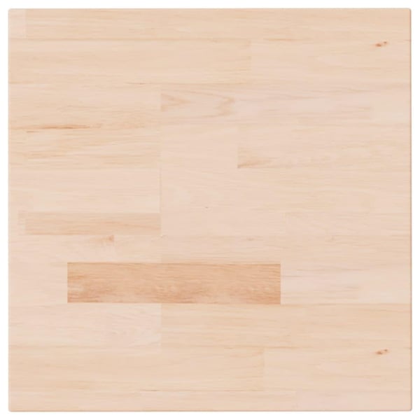 vidaXL Firkantet bordplate 40x40x4 cm ubehandlet heltre eik