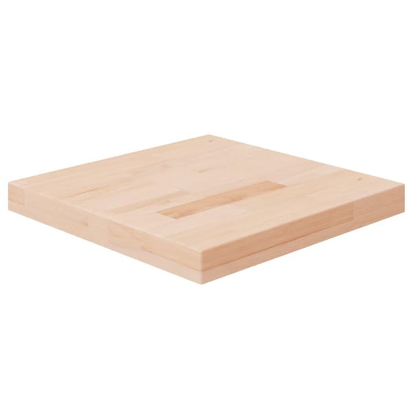 vidaXL Firkantet bordplate 40x40x4 cm ubehandlet heltre eik
