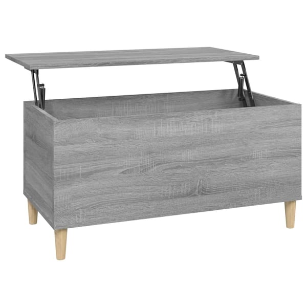 vidaXL Salongbord grå sonoma 90x44,5x45 cm konstruert tre