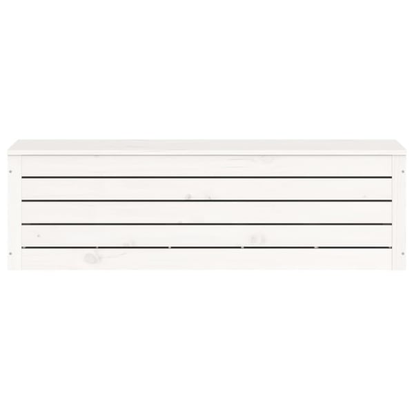 vidaXL opbevaringskasse 109x36,5x33 cm massivt fyrretræ hvid