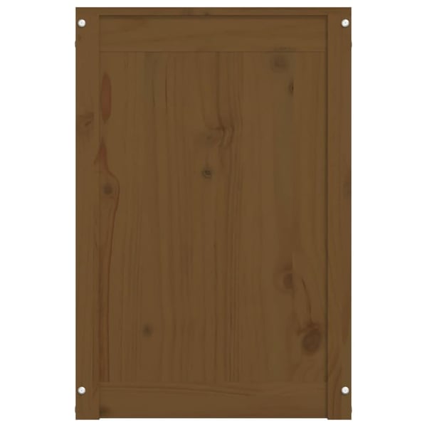 vidaXL vasketøjskurv 88,5x44x66 cm massivt fyrretræ gyldenbrun
