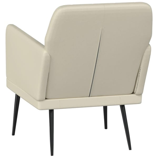 vidaXL lænestol 61x78x80 cm kunstlæder cremefarvet