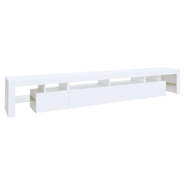 vidaXL TV-benk med LED-lys hvit 260x36,5x40 cm