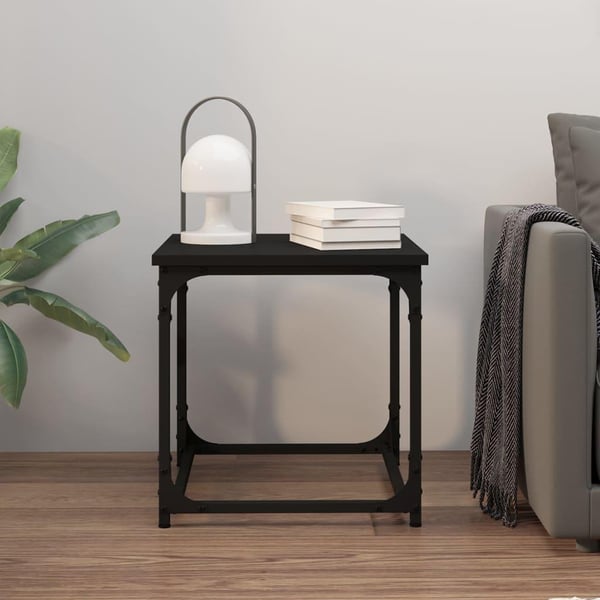 vidaXL sidebord 40x40x40 cm konstrueret træ sort