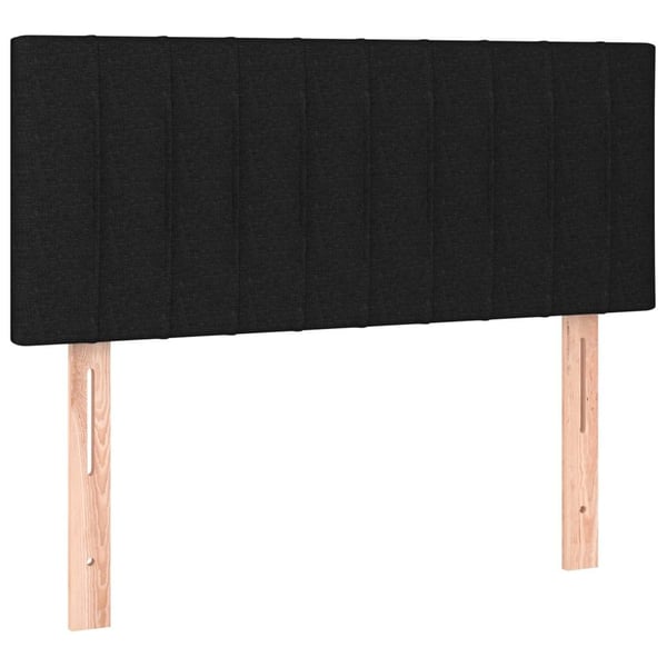 vidaXL Ramsäng med madrass svart 90x190 cm tyg