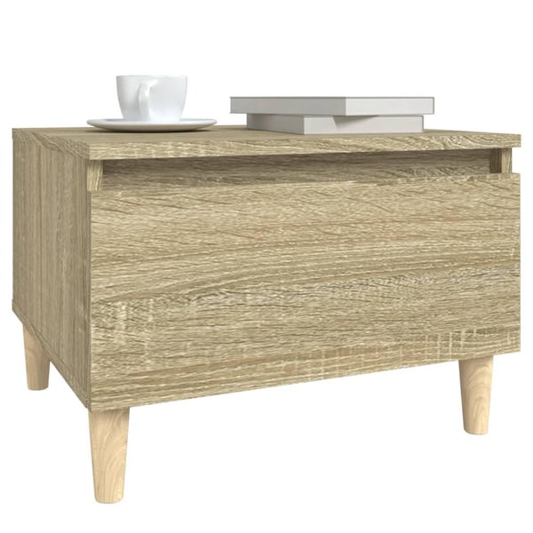 vidaXL Sidebord 2 stk sonoma eik 50x46x35 cm konstruert tre