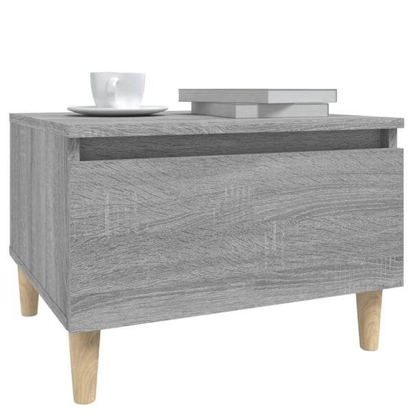 vidaXL Sidebord 2 stk grå sonoma 50x46x35 cm konstruert tre