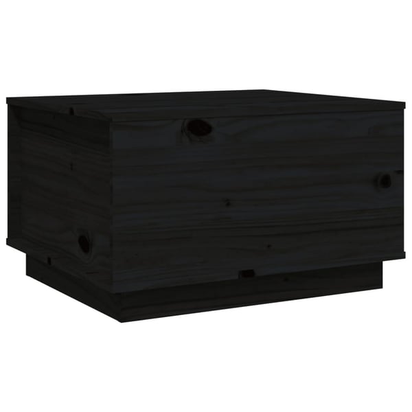 vidaXL sofabord 60x50x35 cm massivt fyrretræ sort