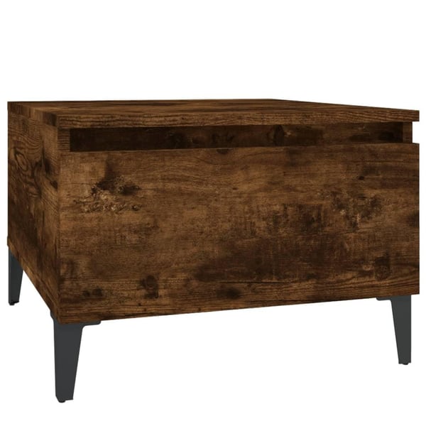 vidaXL Sidebord røkt eik 50x46x35 cm konstruert tre
