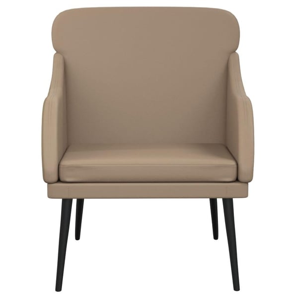 vidaXL lænestol 63x76x80 cm kunstlæder cappuccinofarvet