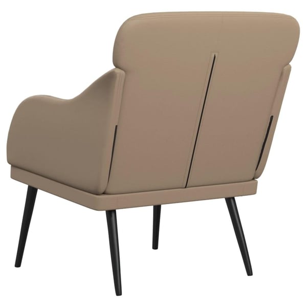 vidaXL lænestol 63x76x80 cm kunstlæder cappuccinofarvet