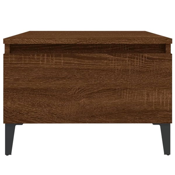 vidaXL Sidebord 2 stk brun eik 50x46x35 cm konstruert tre
