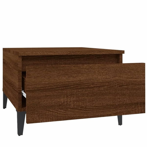 vidaXL Sidebord 2 stk brun eik 50x46x35 cm konstruert tre