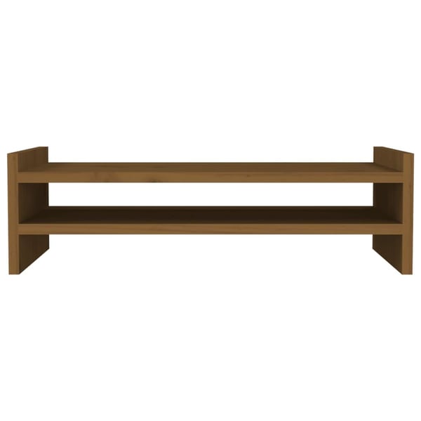 vidaXL skærmholder 50x27x15 cm massivt fyrretræ gyldenbrun