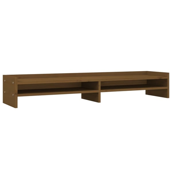 vidaXL skærmholder 100x24x16 cm massivt fyrretræ gyldenbrun