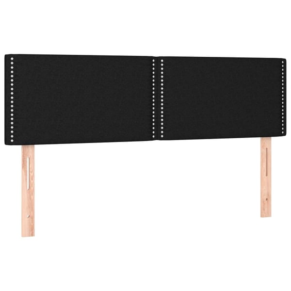 vidaXL kontinentalseng med madras 140x190 cm stof sort