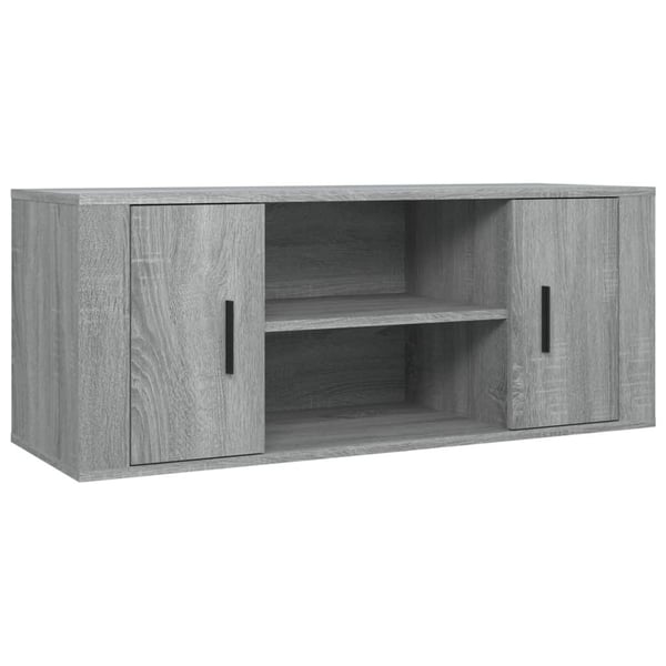 vidaXL TV-benk grå sonoma 100x35x40 cm konstruert tre