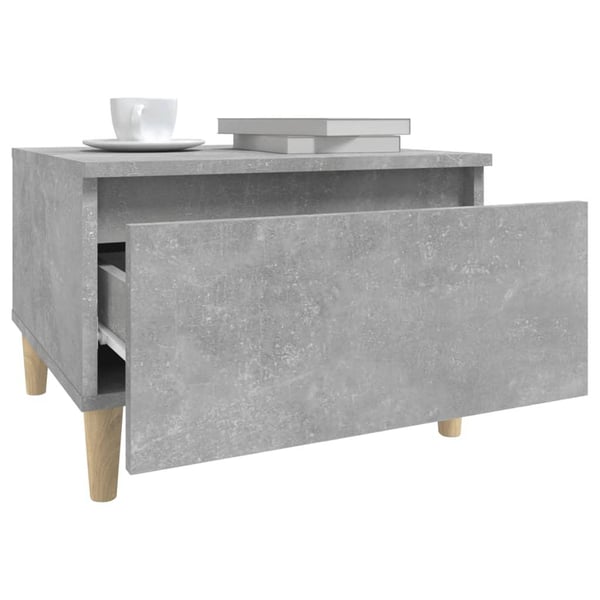 vidaXL Sidebord betonggrå 50x46x35 cm konstruert tre