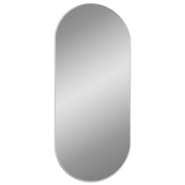 vidaXL vægspejl 100x45 cm oval sølvfarvet