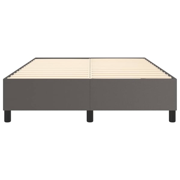 vidaXL Boxspring sengeramme 140x200 cm kunstlæder grå