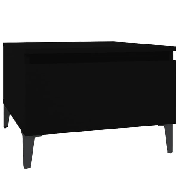 vidaXL Sidebord 2 stk svart 50x46x35 cm konstruert tre