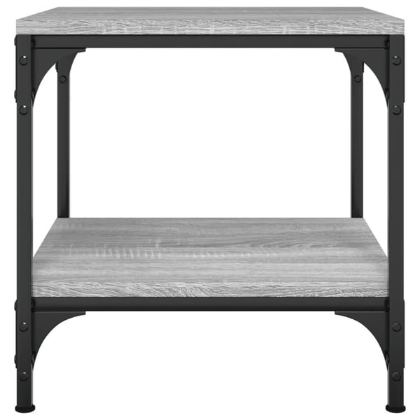 vidaXL Sidebord 2 stk grå sonoma 40x40x40 cm konstruert tre