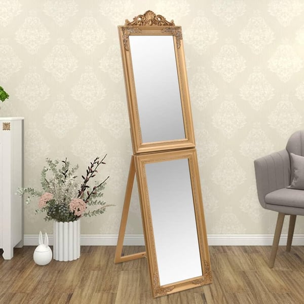 vidaXL Vapaasti seisova peili kulta 40x160 cm