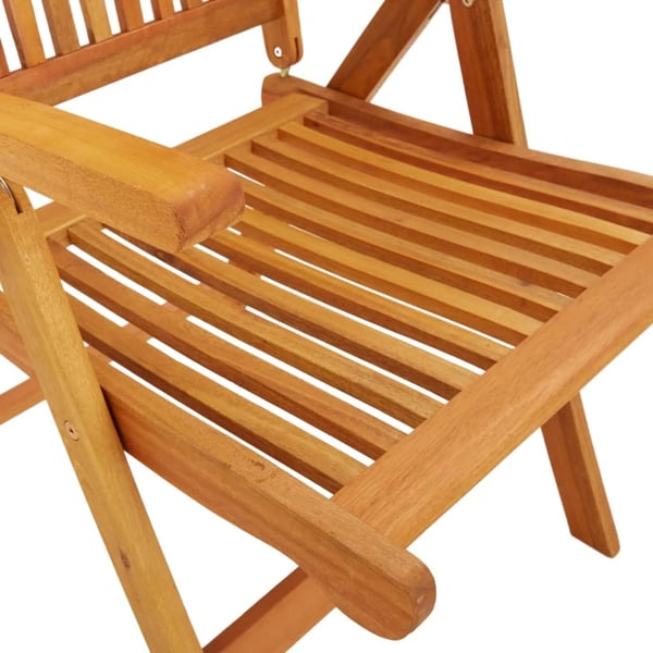 vidaXL Klappstoler 2 stk heltre eukalyptus